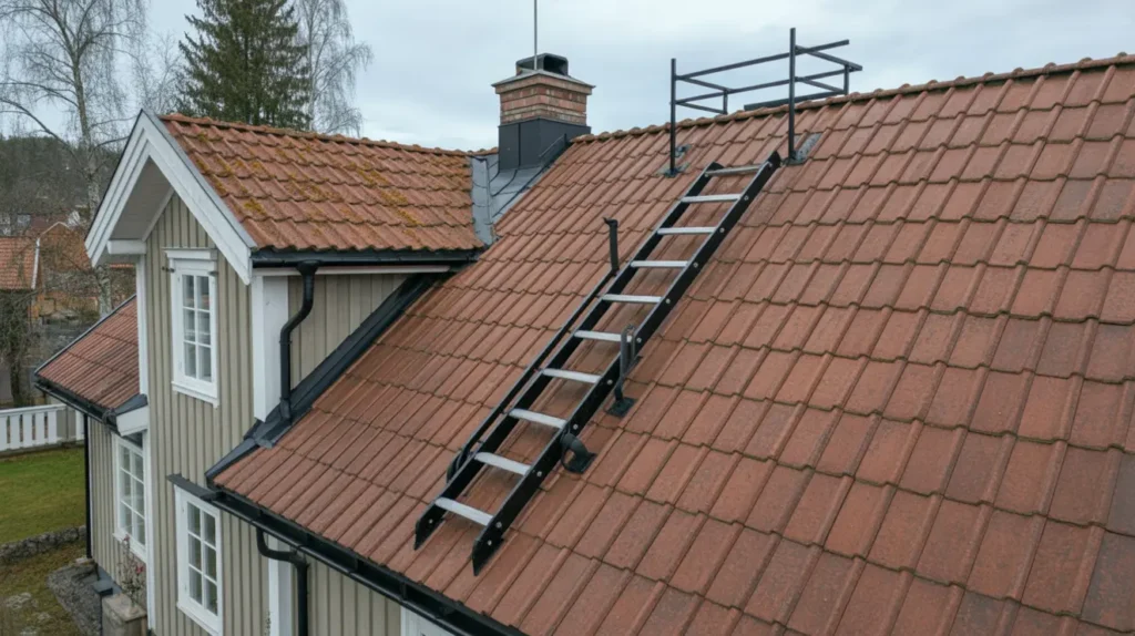 taks kerhet p villatak krav produkter och placering f r stegar g ngbryggor och r cken