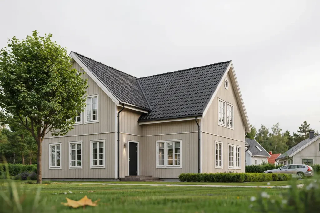 takbyte med nya takpannor p villa i s derby