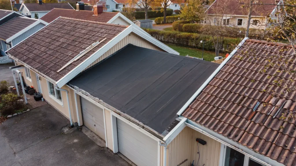 byte av garagetak p kedjehus i gud vendels